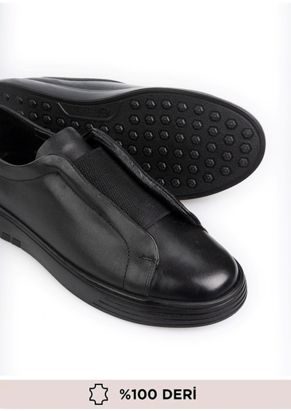 Hakiki Deri, Bağcıksız, Lastikli, Iç Dış Deri, Erkek Ayakkabı