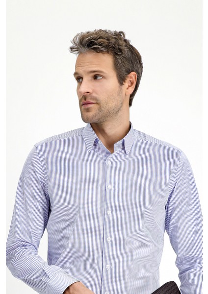 Uzun Kol Slim Fit Dar Kesim Klasik Ekose Pamuk Gömlek modelleri