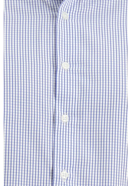 Uzun Kol Slim Fit Dar Kesim Klasik Ekose Pamuk Gömlek indirimleri