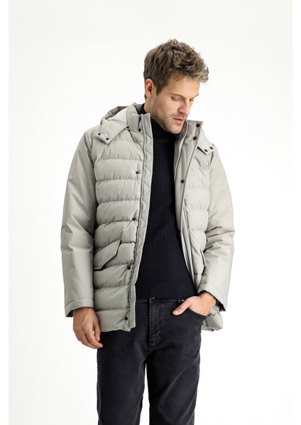 Slim Fit Dar Kesim Kapüşonlu Spor Şişme Mont modelleri