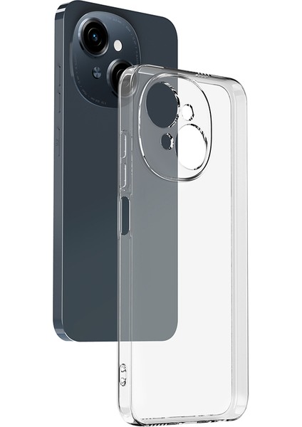 Tecno Spark Go 1 2025 ile Uyumlu Kapak Kamera Korumalı Süper Silikon Şeffaf Kılıf