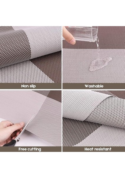 Amerikan Servis Sunum Altlığı 4 Adet Kaymaz Isıya Dayanıklı Leke Tutmaz Yıkanabilir Pvc 45 x 30 cm fırsatları