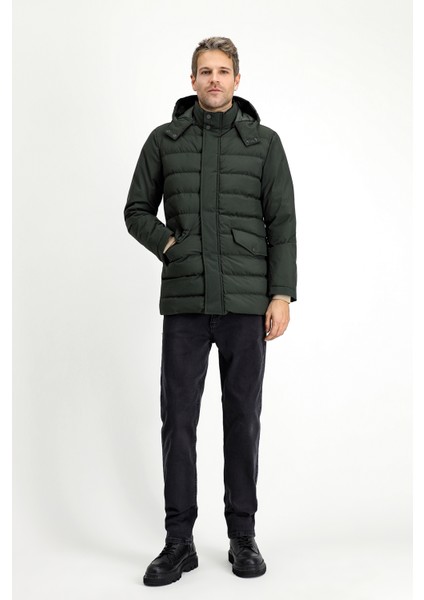 Slim Fit Dar Kesim Kapüşonlu Spor Şişme Mont fiyatları