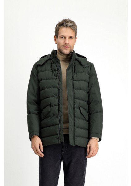 Slim Fit Dar Kesim Kapüşonlu Spor Şişme Mont modelleri