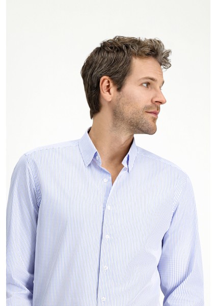 Uzun Kol Slim Fit Dar Kesim Klasik Ekose Pamuk Gömlek modelleri