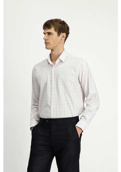 Uzun Kol Regular Fit Pamuk Ekose Gömlek fırsatları