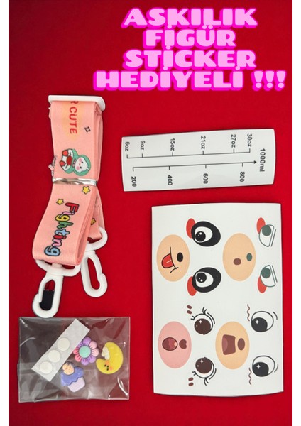 Lüks Figür Tritan Matara 1lt Askılık Figür Sticker Hediyeli modelleri