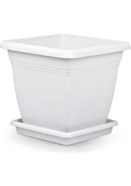 SO-VK05 Villa Kare Tabaklı Saksı Takımı 64 Lt Kirli Beyaz 3 Adet modelleri