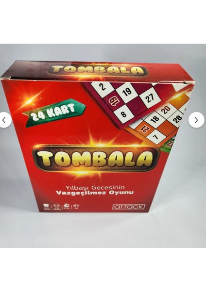 24 Kartlı Tombala Seti | Yılbaşı Kutlamaları ve Eğlenceli Oyunlar Için