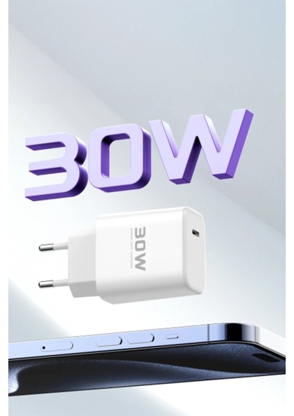 Joko JK89 30W Type-C Çıkışlı Ekstra DC66 1m Type-C To Lightning Kablolu Pd Şarj Cihazı - Beyaz (K0) modelleri