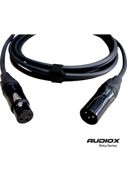Audıox Beta Series Balanslı Xlr Mikrofon Kablosu | Xlr Erkek – Xlr Dişi | Enstrüman Kablosu | Profesyonel Ses ve Stüdyo Kullanımı