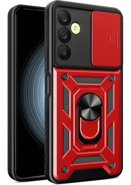 Newface Samsung Galaxy S24 Fe Pars Lens Yüzüklü Silikon - Kırmızı (K0) fiyatları