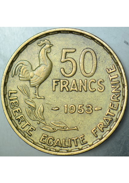 Fransa 50 Frank 1953 Horoz Görselli. modelleri