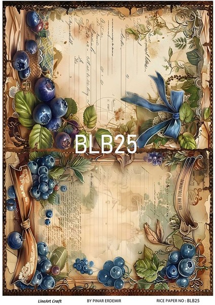 Blueberry Serisi BLB25 Pirinç Dekopaj 30*42 cm
