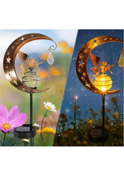 Güneş Enerjili Ay & Peri Kızı Tasarım Bahçe Balkon Aydınlatma fiyatları