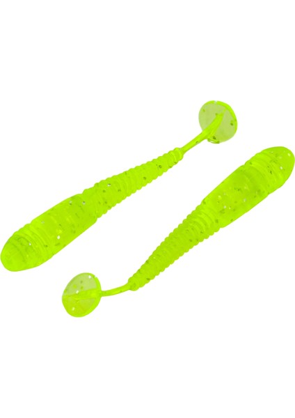 Silikon Kurt Yem - 1,1g 55MM - Fishack Wormix - 1 Adet - Uv - Fluo Green - Karides Kokulu modelleri
