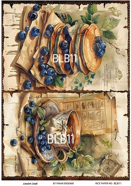 Blueberry Serisi BLB11 Pirinç Dekopaj 30*42 cm