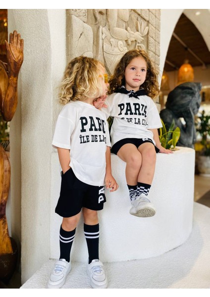 La Ciel Paris Baskılı Takım – Siyah & Beyaz modelleri