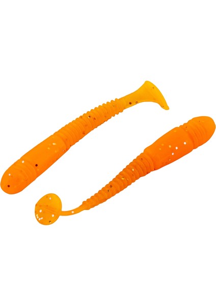 Silikon Kurt Yem - 1,1g 55MM - Fishack Wormix - 1 Adet - Uv - Turuncu - Karides Kokulu modelleri
