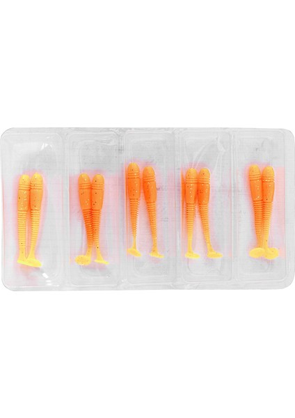 Silikon Kurt Yem - 1,1g 55MM - Fishack Wormix - 1 Adet - Uv - Turuncu - Karides Kokulu fırsatları