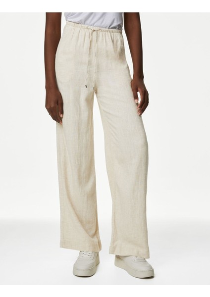 Wide Leg Keten Pantolon modelleri
