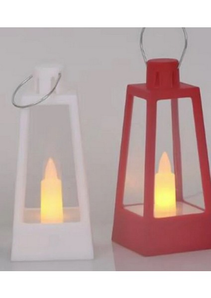 Dekoratif Pilli LED Mumlu Kandil Asılabilir Fener