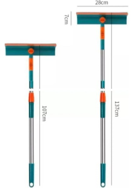 Teleskopik Cam Temizleyici – Oynar Başlıklı, Mikrofiber Bezli & Çekçekli Aparat modelleri