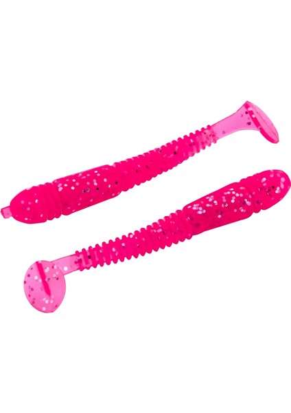 Silikon Kurt Yem - 1,1g 55MM - Fishack Wormix - 1 Adet - Uv - Pembe - Karides Kokulu modelleri