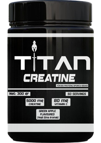 Creatine 300 gr Monohyrate Mikronized-Yeşil Elma-Aroma
