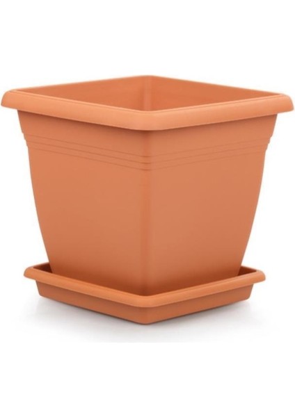 SO-VK05 Villa Kare Tabaklı Saksı Takımı 64 Lt Kiremit 3 Adet fırsatları