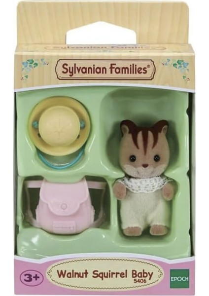 Sylvanian Families Sincap Walnut Squirrel Baby Figür Ceviz Sincabı + Şapka & Çanta Seti - 4/5 cm indirimleri