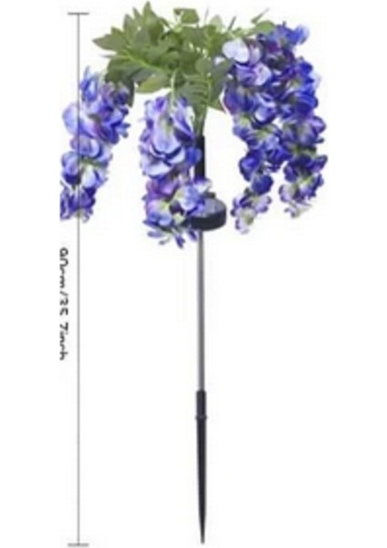 Mor Salkım Çiçek Solar Güneş Enerjili Sarı Işık Bahçe Aydınlatma fiyatları