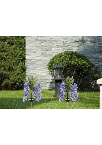 Mor Salkım Çiçek Solar Güneş Enerjili Sarı Işık Bahçe Aydınlatma fırsatları