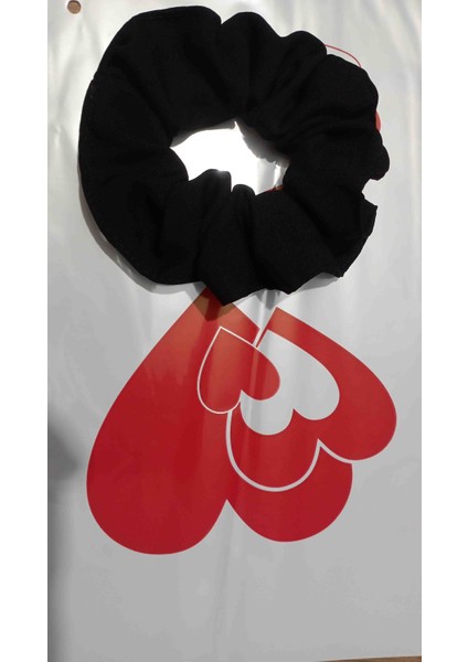 Büyük Boy Lastik Toka Şifon Kumaş Siyah 5 Adet fiyatları