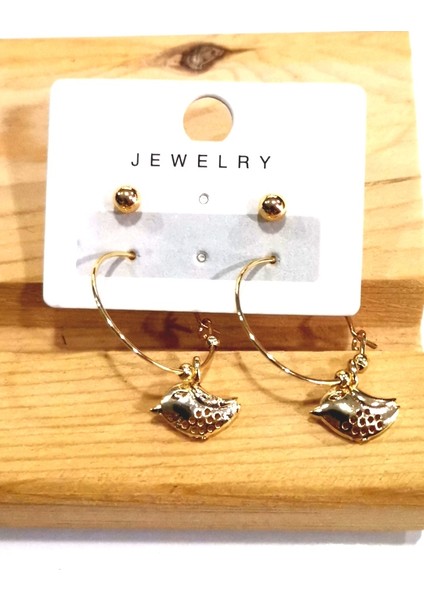 Figürlü Lüks Kararmaz Küpe