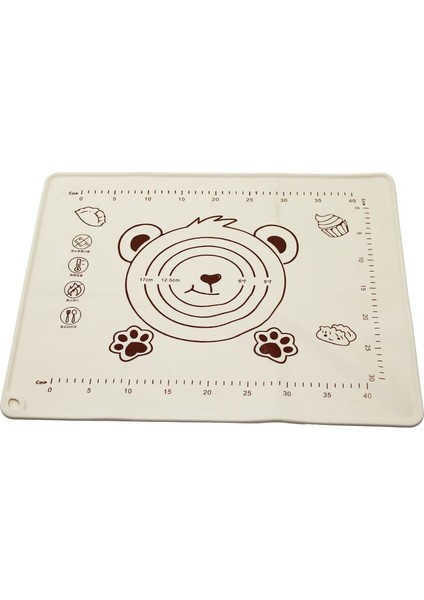 Dikdörtgen 40X50CM Renkli Silikon Hamur Matı Ölçek Çizimli 240GR