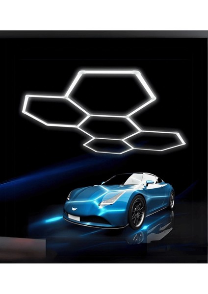 Altıgen Lineer LED Armatür Beyaz 240W 6500K Kolay Kurulum