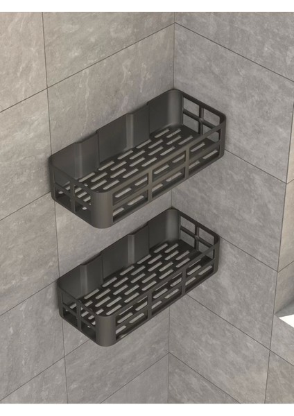 Banyo Düzenleyici Organizer Şampuanlık Havlupan Askısı Havluluk Siyah Banyo Duş Rafı Mutfak Rafı fiyatları