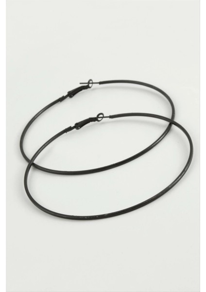 Ince Boru Metal Halka Küpe 8-9-10 cm