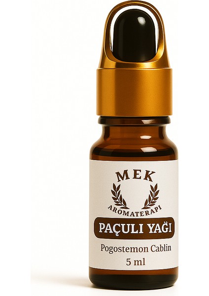 Paçuli Yağı 5 ml - % 100 Saf ve Doğal - Cam Damlalıklı - Pogostemon Cablin