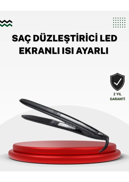 2025 Seri Profesyonel Isı Ayarlı Titanyum Kaplama Saç Düzleştirici Dijital Ekranlı