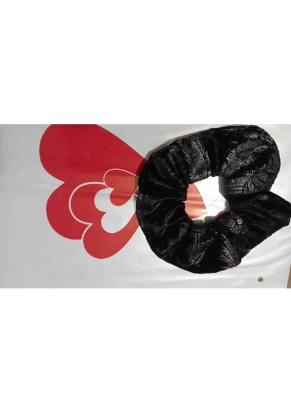 Siyah Desenli Kadife Büyük Boy Lastik Toka 3 adet fiyatları