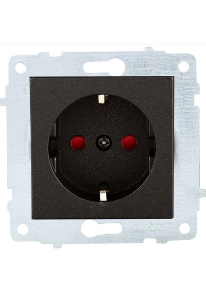 Ovivo Metalik Siyah Cocuk Korumalı Topraklı Priz Çerçevesiz Grano fiyatları