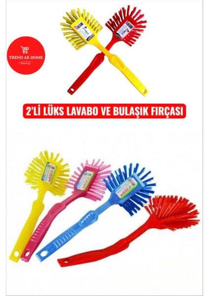 2'li Lüks Bulaşık ve Lavabo Fırçası (2 Adet)