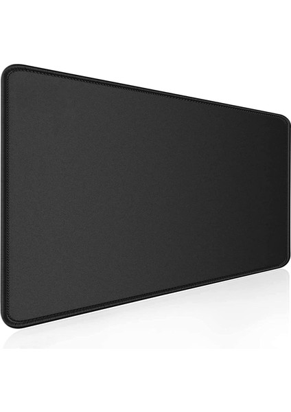 Classic Mouse Pad, Dikişli Kenar, Kaymaz Taban, Büyük Boy Pürüzsüz Yüzey, Baskısız Ofis Tipi Masa Koruyucu, Ergonomik Mouse Ped (90X40 cm - Xx Large, Siyah)
