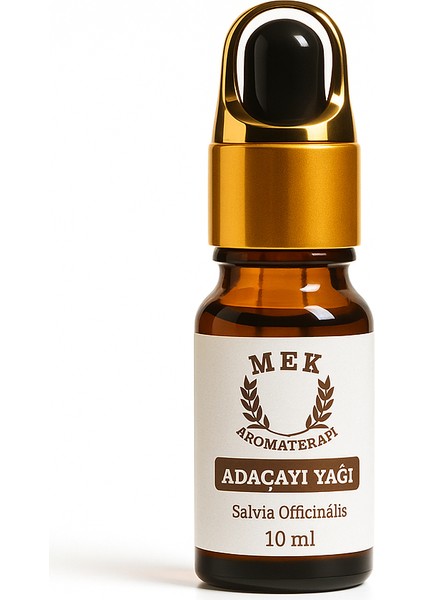 Adaçayı Yağı 10 ml - % 100 Saf ve Doğal - Cam Damlalıklı - Salvia Officinalis