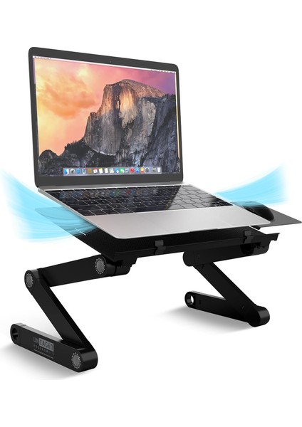 Ergonomics Workez Ayarlanabilir Dizüstü Bilgisayar Soğutma Standı ve Masası - Ergonomik Yükseklik ve Eğim Ayarlı