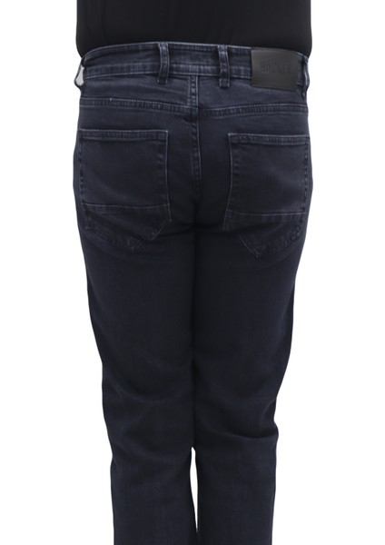 Fistan Store Erkek Lacivert Normal Bel Normal Kesim Boru Paça Büyük Beden Jean Pantolon indirimleri