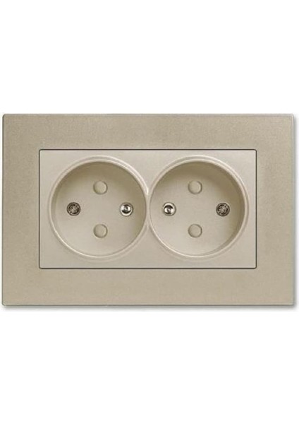 Novella Bronz Ikili Toprakli Priz Çarpma Karşıtı Çocuk Korumalı