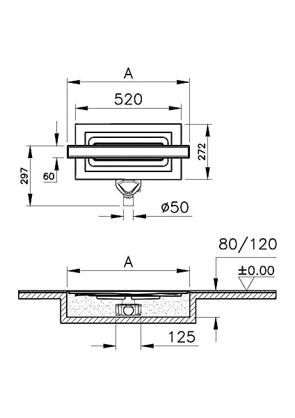 V-Flow Eco-Flow 5702036 Duş Kanalı Yandan Çıkışlı DK100 Mat Krom fiyatları